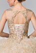 Elizabeth K GL2208 Cutout Back Ruffle Skirt Sweet 16 Gown