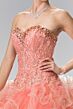 Elizabeth K GL2210 Beaded Sweetheart Neck Ruffle Skirt Sweet 16 Gown