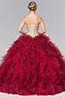 Elizabeth K GL2211 Ruffle Skirt Sweetheart Neck Sweet 16 Gown