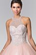 Elizabeth K GL2309 Strappy Back Beaded Halter Neck Sweet 16 Gown