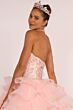 Elizabeth K GL2512 Sheer Halter Neck Beaded Bodice Sweet 16 Gown