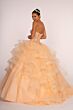 Elizabeth K GL2515 Tiered Ruffle Skirt Sweetheart Neck Sweet 16 Gown