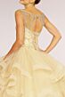 Elizabeth K GL2517 Ruffle Skirt Scoop Neck Sweet 16 Gown