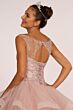 Elizabeth K GL2517 Ruffle Skirt Scoop Neck Sweet 16 Gown