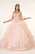 Elizabeth K GL2601 Ruffle Skirt Puff Sleeve Sweet 16 Gown