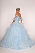Elizabeth K GL2601 Ruffle Skirt Puff Sleeve Sweet 16 Gown