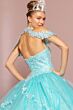 Elizabeth K GL2602 Halter Neck Cutout Back Sweet 16 Gown