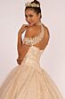 Elizabeth K GL2602 Halter Neck Cutout Back Sweet 16 Gown