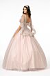 Elizabeth K GL2800 Cape Sleeve V-Neck Sweet 16 Gown