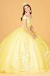 Elizabeth K GL2802 Off-The-Shoulder Lace Up Back Quinceanera Gown