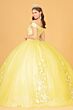 Elizabeth K GL2802 Off-The-Shoulder Lace Up Back Quinceanera Gown