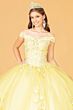 Elizabeth K GL2802 Off-The-Shoulder Lace Up Back Quinceanera Gown