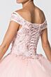 Elizabeth K GL2802 Off-The-Shoulder Lace Up Back Quinceanera Gown