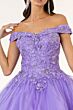 Elizabeth K GL2802 Off-The-Shoulder Lace Up Back Quinceanera Gown