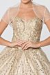 Elizabeth K GL2804 Sweetheart Neck Sheer Bolero Sweet 16 Dress