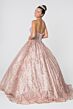 Elizabeth K GL2804 Sweetheart Neck Sheer Bolero Sweet 16 Dress