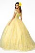 Elizabeth K GL2910 Off-The-Shoulder Beaded Bodice Sweet 16 Dress