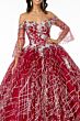 Elizabeth K GL2911 Off-The-Shoulder Bell Sleeve Sweet 16 Gown