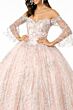Elizabeth K GL2911 Off-The-Shoulder Bell Sleeve Sweet 16 Gown