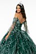 Elizabeth K GL2911 Off-The-Shoulder Bell Sleeve Sweet 16 Gown