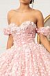 Elizabeth K GL3019 Sweetheart Neck Puff Sleeve Quinceanera Gown