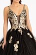 Elizabeth K GL3021 Plunging Neck Spaghetti Strap Sweet 16 Dress