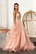Elizabeth K GL3021 Plunging Neck Spaghetti Strap Sweet 16 Dress
