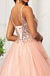 Elizabeth K GL3021 Plunging Neck Spaghetti Strap Sweet 16 Dress