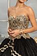 Elizabeth K GL3022 Sweetheart Neck Glitter Quinceanera Gown