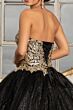 Elizabeth K GL3022 Sweetheart Neck Glitter Quinceanera Gown