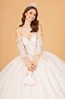 Elizabeth K GL3073 Removable Sleeve Off-The-Shoulder Sweet 16 Dress