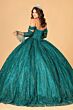 Elizabeth K GL3073 Removable Sleeve Off-The-Shoulder Sweet 16 Dress