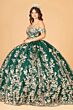 Elizabeth K GL3077 Off-The-Shoulder Embroidered Sweet 16 Dress