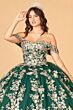 Elizabeth K GL3077 Off-The-Shoulder Embroidered Sweet 16 Dress