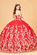 Elizabeth K GL3077 Off-The-Shoulder Embroidered Sweet 16 Dress