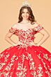Elizabeth K GL3077 Off-The-Shoulder Embroidered Sweet 16 Dress
