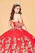 Elizabeth K GL3077 Off-The-Shoulder Embroidered Sweet 16 Dress