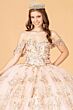 Elizabeth K GL3077 Off-The-Shoulder Embroidered Sweet 16 Dress