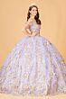 Elizabeth K GL3077 Off-The-Shoulder Embroidered Sweet 16 Dress