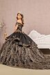 Elizabeth K GL3098 2-Way Skirt Satin Peplum Quinceanera Gown