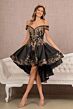 Elizabeth K GL3098 2-Way Skirt Satin Peplum Quinceanera Gown