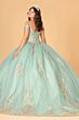 Elizabeth K GL3100 V-Neck Cold Shoulder Quinceanera Gown