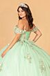 Elizabeth K GL3102 Applique Hem Off-The-Shoulder Quinceanera Gown
