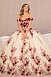Elizabeth K GL3105 Floral Sweetheart Neck Off-The-Shoulder Quince Gown