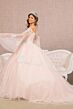 Elizabeth K GL3109 Bell Sleeve Pannier Skirt Quinceanera Gown