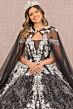 Elizabeth K GL3168 Hooded Cape Plunging Neck Quinceanera Dress