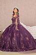 Elizabeth K GL3171 Sheer Cape Off The Shoulder Quinceanera Dress