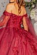 Elizabeth K GL3181 Sweetheart Neck Removable Sleeve Quinceanera Dress