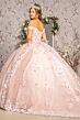 Elizabeth K GL3182 Floral Corset Bodice Long Train Quince Gown