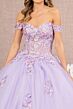 Elizabeth K GL3182 Floral Corset Bodice Long Train Quince Gown